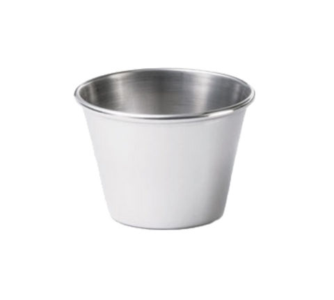 TableCraft Products 5067 2.5 oz. Stainless Steel Round Flared Rim Sauce Cup, Pack of 12