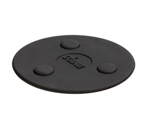 Lodge ASMMT Silicone Magnetic Trivet - 5 3/4" Round Black Cast Iron Trivet