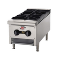HDHP-1230G Wells Natural Gas Heavy-Duty 2-Burner Countertop Hot Plate-Wells