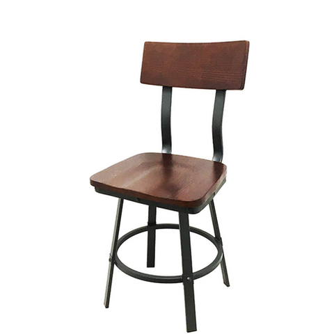 CM-6058 Oak Street Outlander Walnut Dining Chair w/ Metal Graphite Frame & Footring