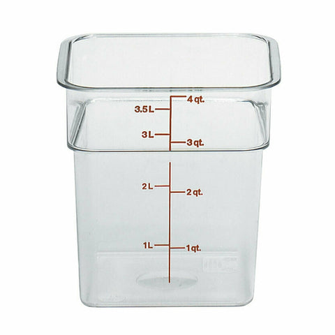 Cambro 4SFSCW135 CamSquare 4 Qt. Clear Square Polycarbonate Food Storage Container