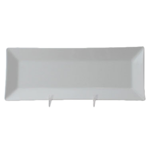 Thunder Group 29110WT Classic White Rectangular Melamine Plate, 10-1/4" x 4"