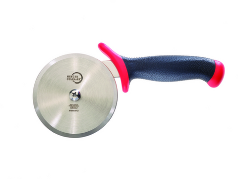 Mercer Culinary M18604RD Millennia 4" High Carbon Steel Pizza Cutter with Red Handle