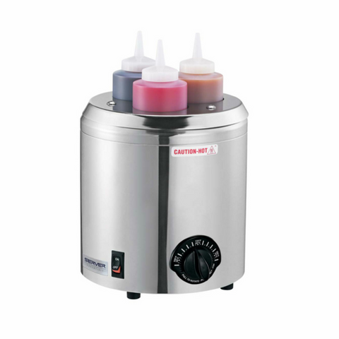 86810 Server Products Topping Warmer w/ (3) 16 Oz. Squeeze Bottles