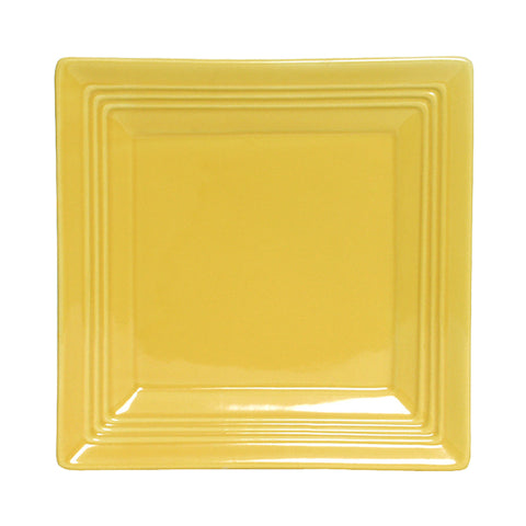 Tuxton China CSH-0845 8-1/2" Square Concentrix Saffron China Plate