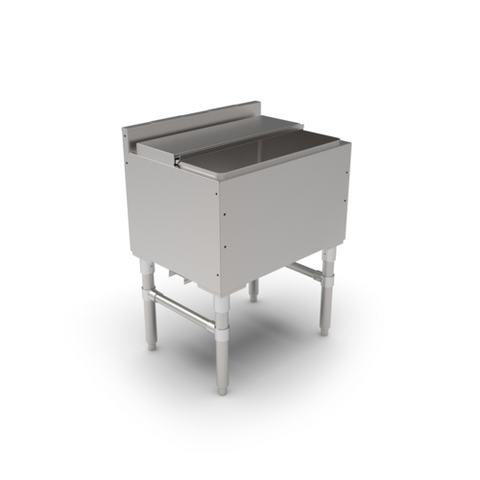 John Boos UBIB-1824-CP7-X Slim-Line Underbar Ice Bin / Cocktail Unit with 7-Circuit Cold Plate