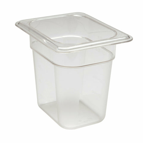 Cambro 86CW135 Camwear 1/8 Size Clear Polycarbonate Food Pan, 6" Deep