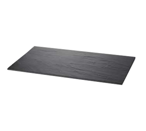 TableCraft Products MG1 Frostone Rectangular Melamine Display Tray, Black Slate