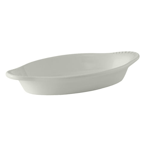 Tuxton China BWN-150 17 oz. White Oval China Welsh Rarebit