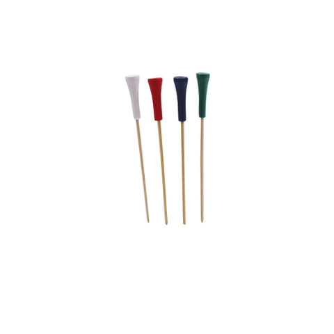 Tablecraft BAMSP345 4.5" Golf Tee Bamboo Disposable Sport Pick, Pack of 100