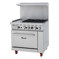 C-RO4-12GL-NG Migali 36" 4-Burner 12" Griddle Range w/ (1) Ovens - NG-Migali Industries