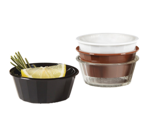 G.E.T. Enterprises ER-020-CL 2 oz. Clear Fluted SAN Plastic Ramekin