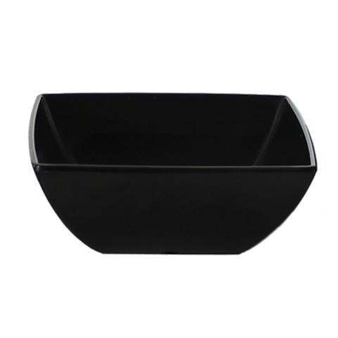 Thunder Group 69004BK 8 oz Classic Black Square Melamine Bowl