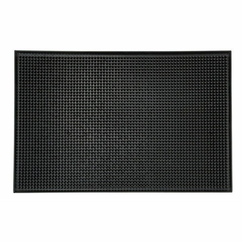 Winco BM-1812K Bar Service Mat, 18" x 12\" Black