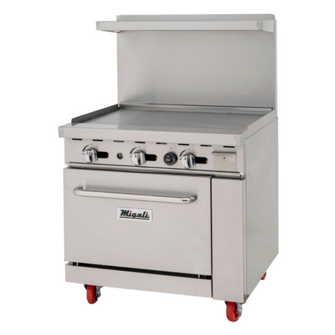 C-RO-36G-NG Migali 36" Griddle Range w/ (1) Oven - NG