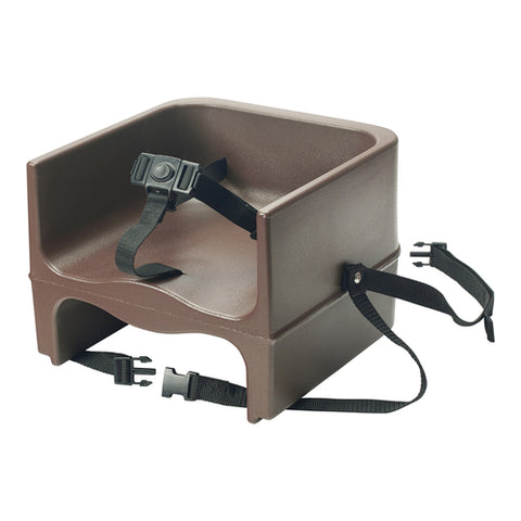 Winco CHB-1P Single-Sided Plastic Booster Seat with 3-Way Safety Strap, Brown