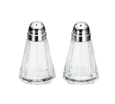 Tablecraft Products 80S&P-2 1.5 oz Paneled Glass Salt and Pepper Shakers