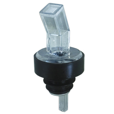 Spill-Stop 313-00 BAN-M Screened Pourer Spout, Clear with Black Collar