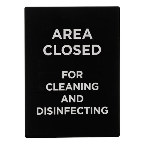 Winco SGN-807 Stanchion Frame Sign - Area Closed For Cleaning & Disinfecting
