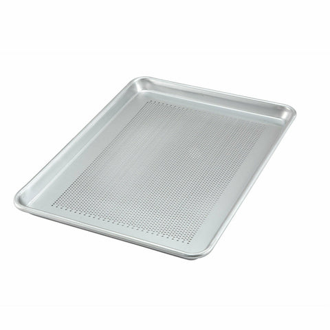 ALXP-1318P Winco 1/2 Size (13" x 18") Perforated Aluminum Sheet Pan-WINCO