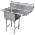 SE18181R GSW 39-1/8" x 24" 1-Compartment Sink w/ 18" Right Drainboard & 11-1/2" Backsplash-GSW USA
