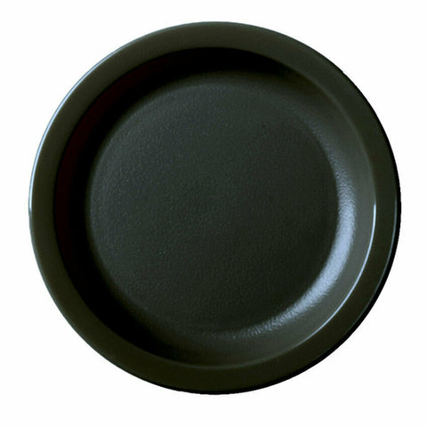 Cambro 55CWNR110 Camwear 5-1/2" Black Polycarbonate Narrow Rim Plate