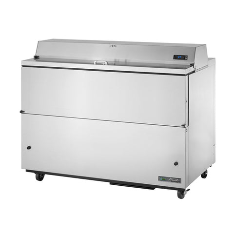 TMC-58-S-HC True 58" Stainless Steel Single-Sided Milk Cooler w/ (16) Crate Capacity