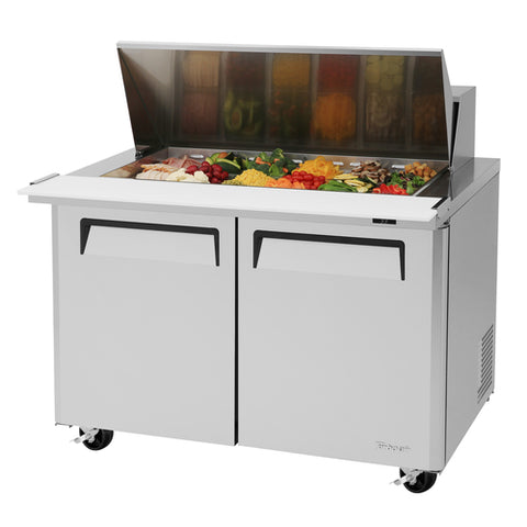 MST-48-18-N Turbo Air 48" 2 Door Refrigerated Mega Top Sandwich/Salad Prep Table-Turbo Air