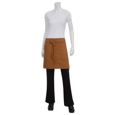 Chef Works AHWKV013NTM0 Rockford Half Bistro Apron, Nutmeg