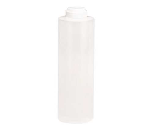 TableCraft Products 2124C-1 24 oz Clear Squeeze Bottle with White Hinged Top