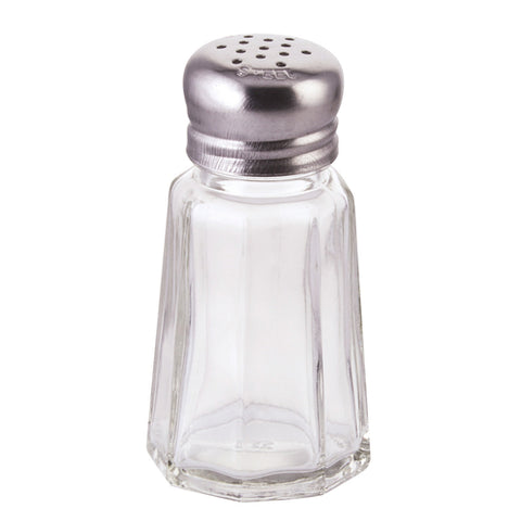 Winco G-105 1 oz Glass Salt & Pepper Shaker with Mushroom Top