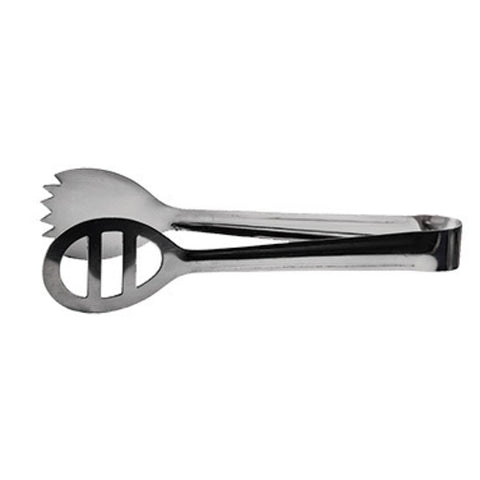 Winco PTOS-8 7-3/4" Oval Salad Tongs, Satin Finish Stainless Steel