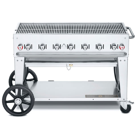 Crown Verity CV-MCB-48 Mobile Outdoor Grill, 49 x 21 in Grill Area, NG/LP