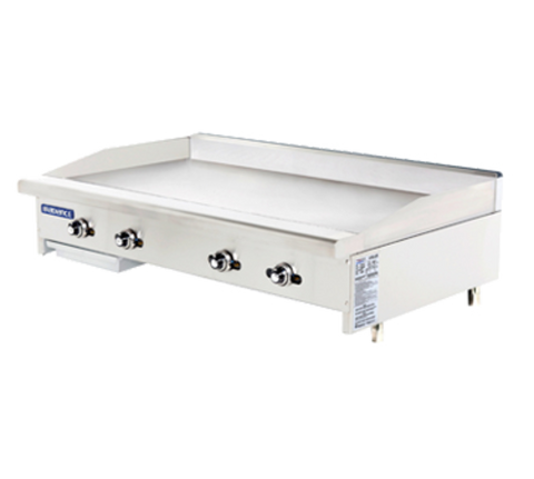 TATG-48 Turbo Air 48" Gas Griddle - Thermostatic, 1" Steel Plate-Turbo Air