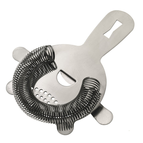 Mercer Culinary M37071 Barfly Heavy-Duty 4-Prong Spring Bar Strainer, Stainless Steel