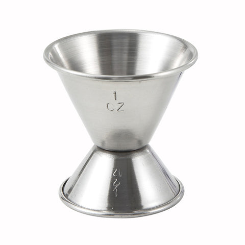 Winco J-1 Double Jigger - 1/2 oz x 1 oz, Stainless Steel