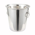 WB-4 Winco 7-1/2" x 8" 4 Qt. Stainless Steel Wine Bucket-WINCO