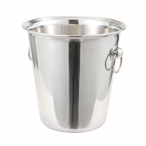 WB-4 Winco 7-1/2" x 8" 4 Qt. Stainless Steel Wine Bucket-WINCO