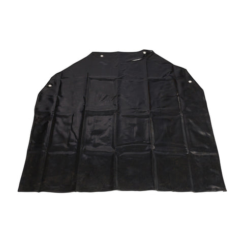 BA-LA Winco 44-1/2" x 37" Black Latex Bib Apron