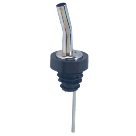 Spill-Stop 220-51 Chrome Jet Liquor Pourer with Poly-Kork and Black Collar