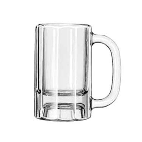 Libbey Glass 5019 - 10 oz Clear Paneled Glass Mug
