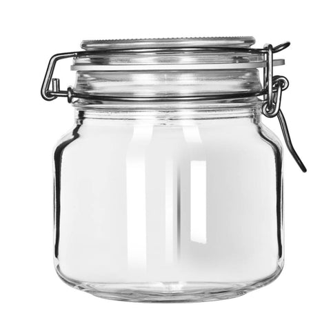 Libbey 17209925 25.25 oz. Garden Jar with Clamp Lid