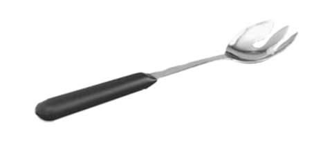 46920 Vollrath 11-5/8" Black Notched Serving Spoon w/ Hollow Handle