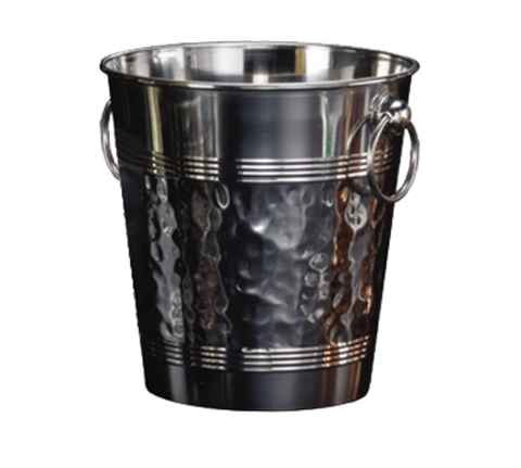American Metalcraft WB9 Hammered Stainless Steel Wine Bucket with Handles