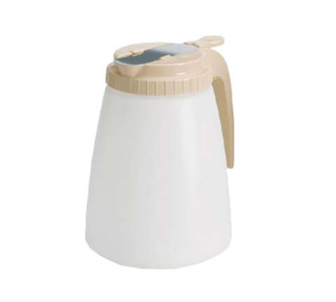 748A Tablecraft 48 Oz. Polyethylene All Purpose Dispenser w/ Almond ABS Top-Tablecraft Products