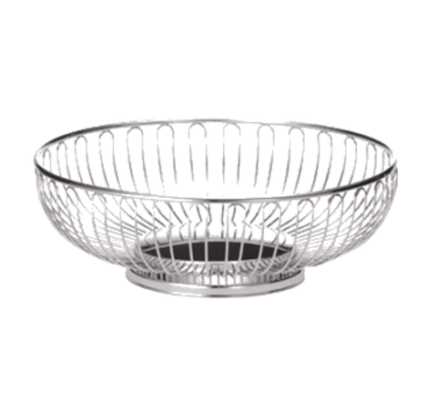 TableCraft Products 4170 Chalet Medium Round Chrome-Plated Wire Serving Basket