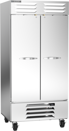 Beverage-Air RB35HC-1S Vista Series 2-Section Solid Door Reach-In Refrigerator