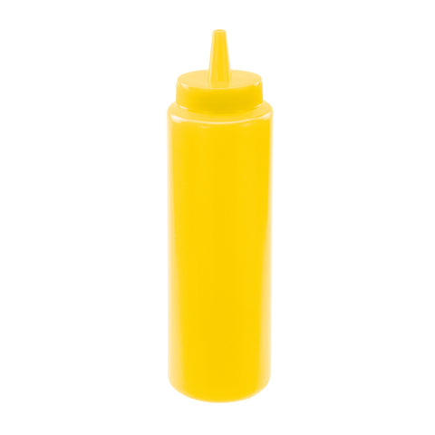 Winco PSB-08Y 8 oz Yellow Plastic Squeeze Bottle