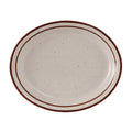 TBS-012 Tuxton Bahamas 9-1/2" x 7-1/2" Brown Speckle Narrow Rim China Platter-Tuxton China
