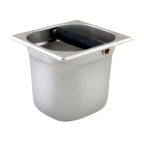 Thunder Group SLKB166 Stainless Steel Espresso Knock Box, 6" Deep
